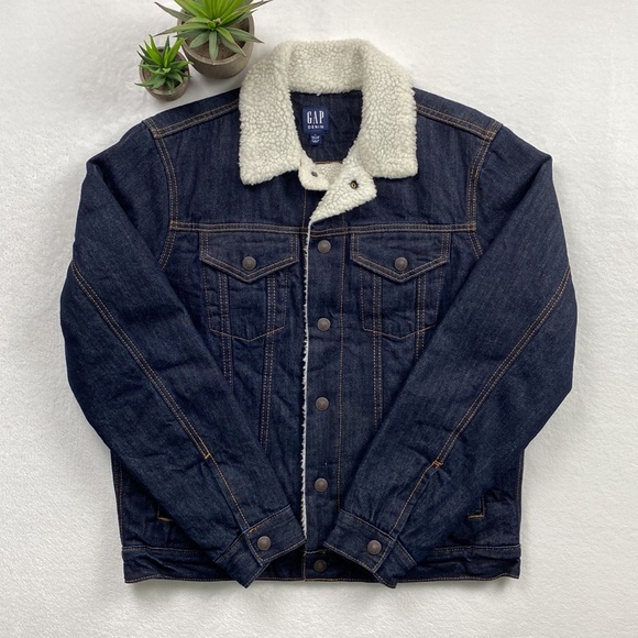 GAP Other - *NWOT* Gap Denim Sherpa Jacket (Dark Wash)